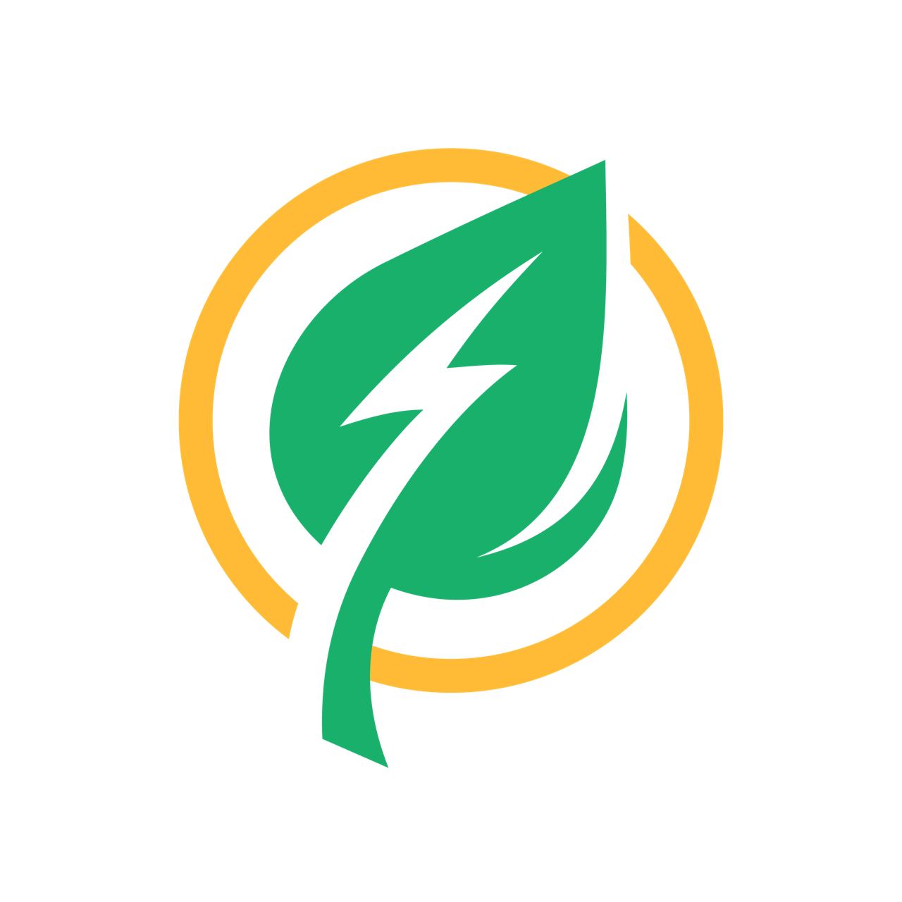 A green leaf with a lightning bolt on it available for sale.